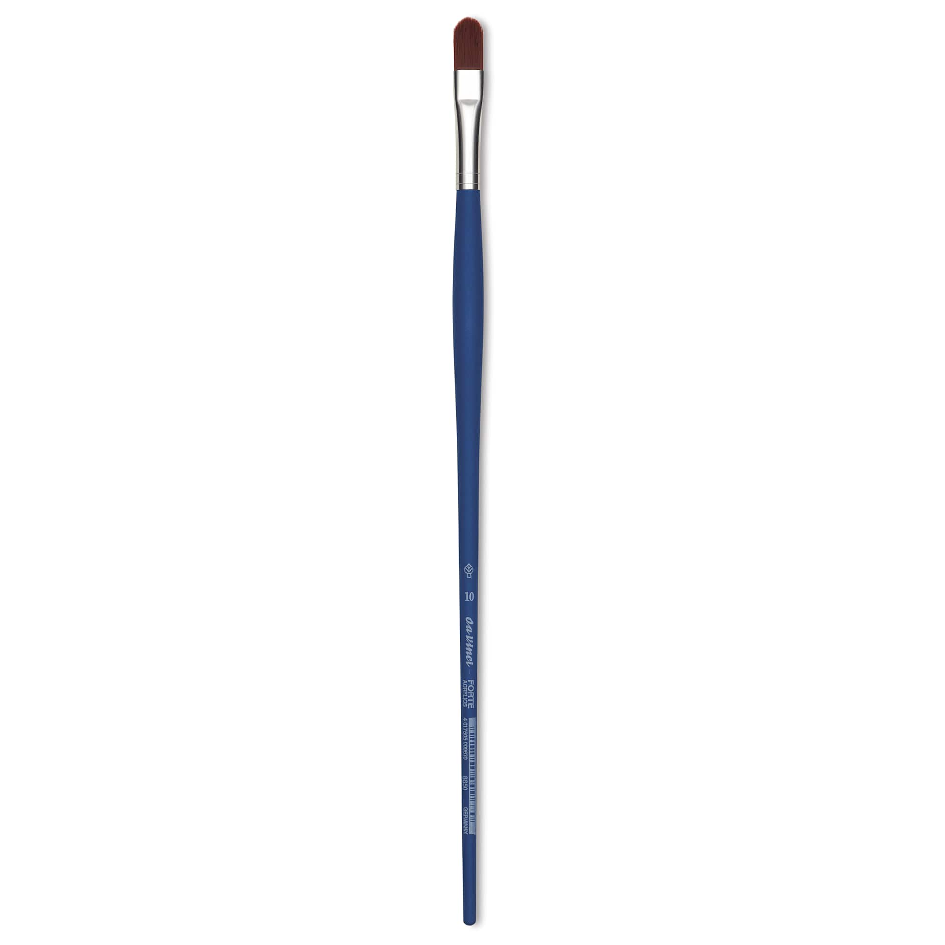 Da Vinci Forte Acrylics Synthetic Brush - Filbert, Long Handle, Size 10