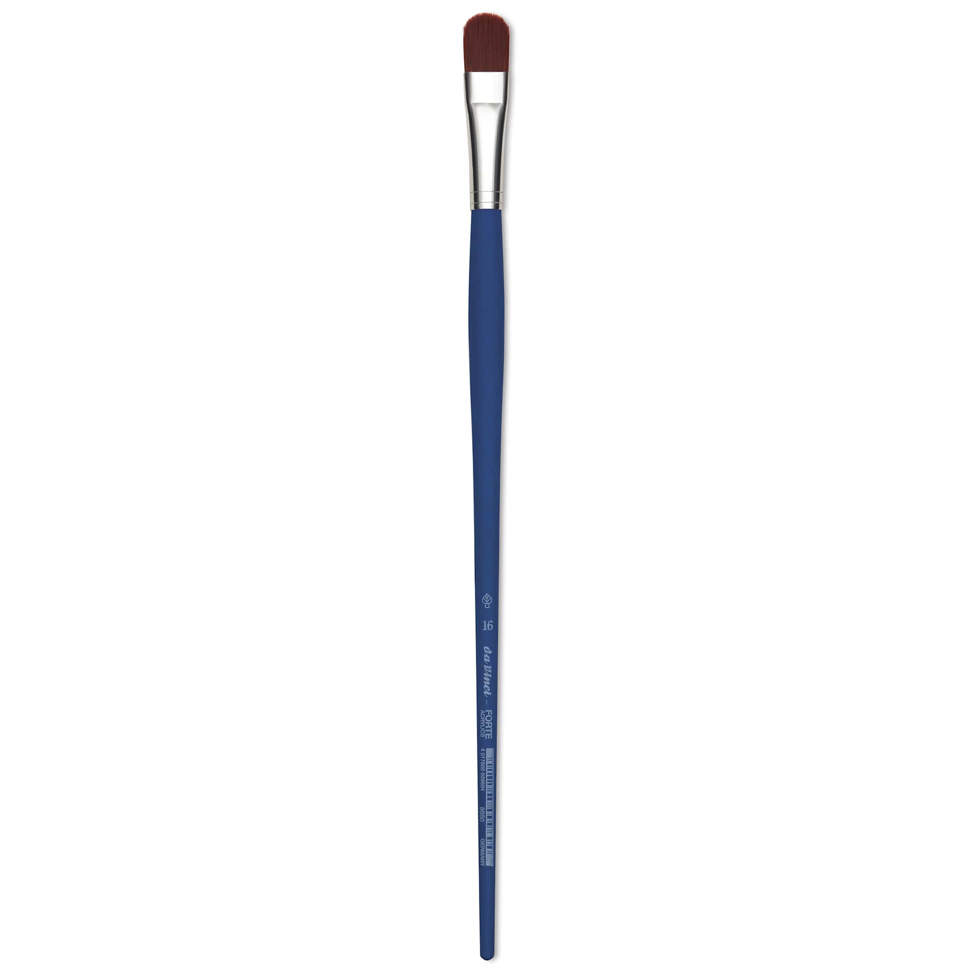 Da Vinci Forte Acrylics Synthetic Brush - Filbert, Long Handle, Size 16