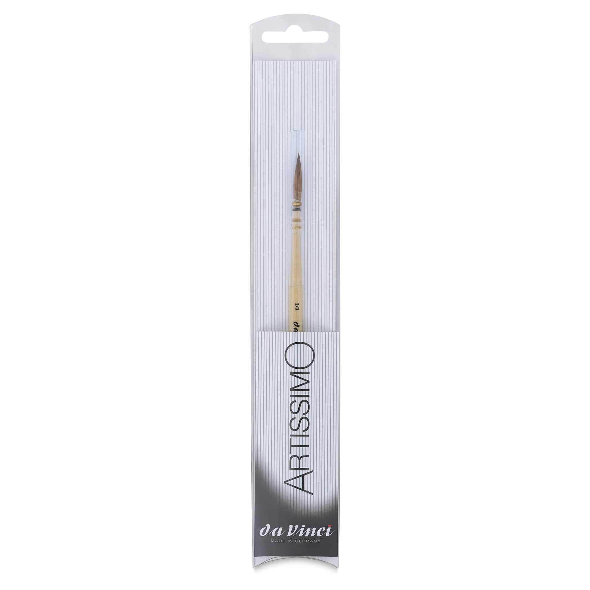  Da Vinci Artissimo Kolinsky Red Sable Brush - Quill, Size 3/0, brush inside of the packaging