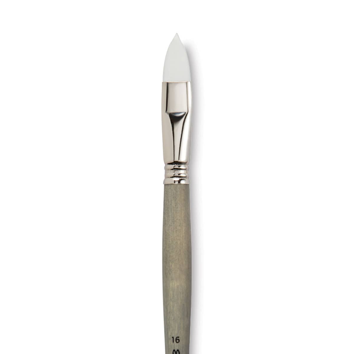 Escoda Perla Toray White Synthetic Brush - Filbert, Long Handle, Size 16