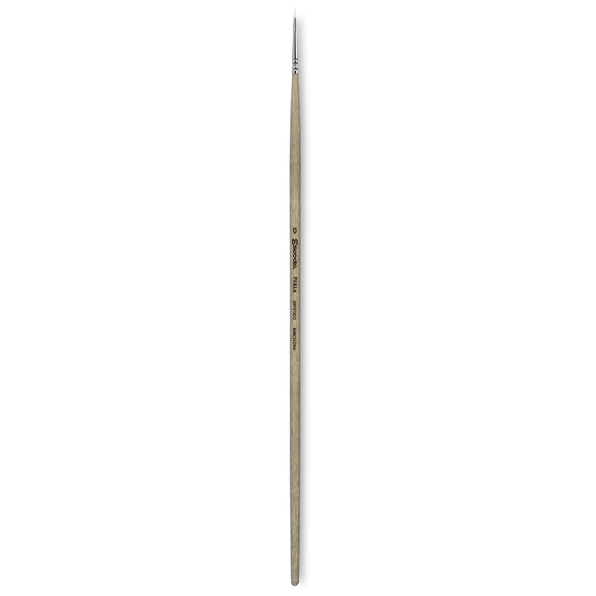Escoda Perla Toray White Synthetic Brush - Bright, Long Handle, Size 0