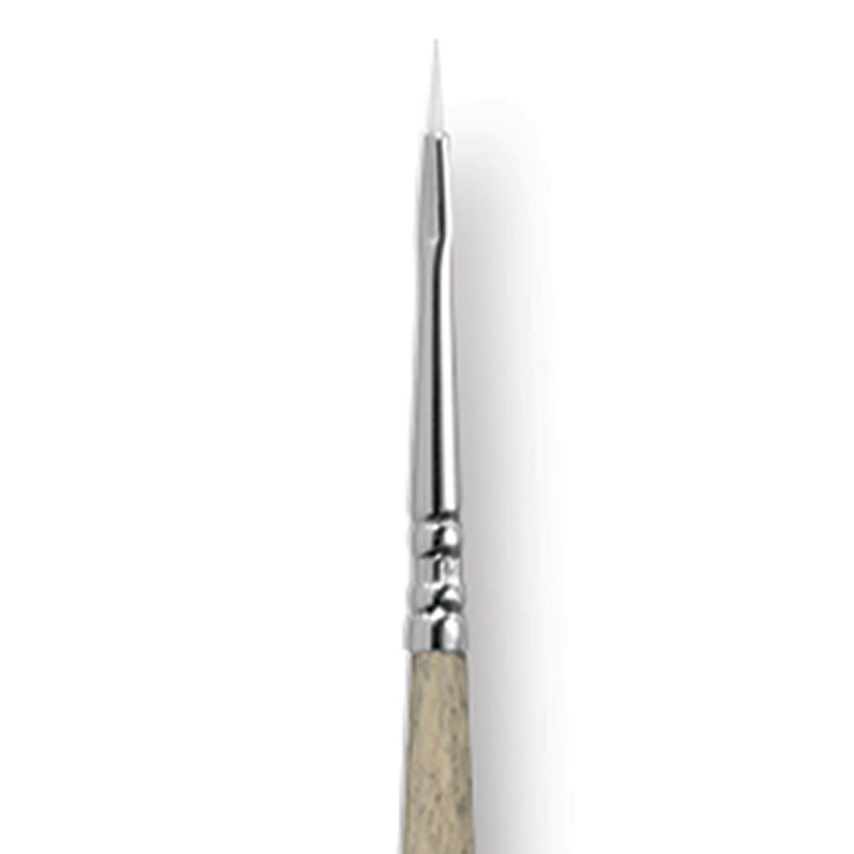 Escoda Perla Toray White Synthetic Brush - Bright, Long Handle, Size 0 close up