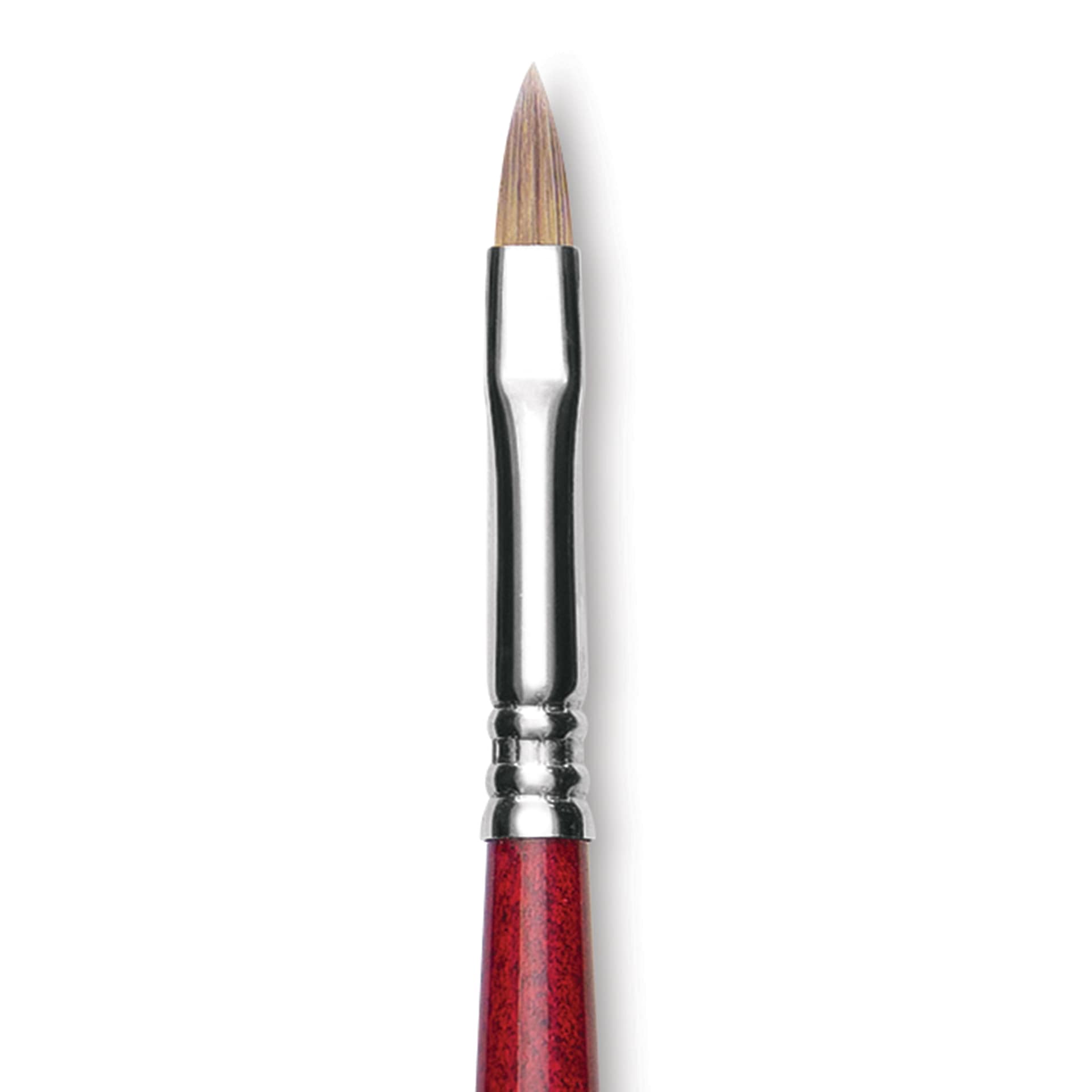 Escoda Opera Takatsu Synthetic Brush - Filbert, Long Handle, Size 6 (Close-up of brush)
