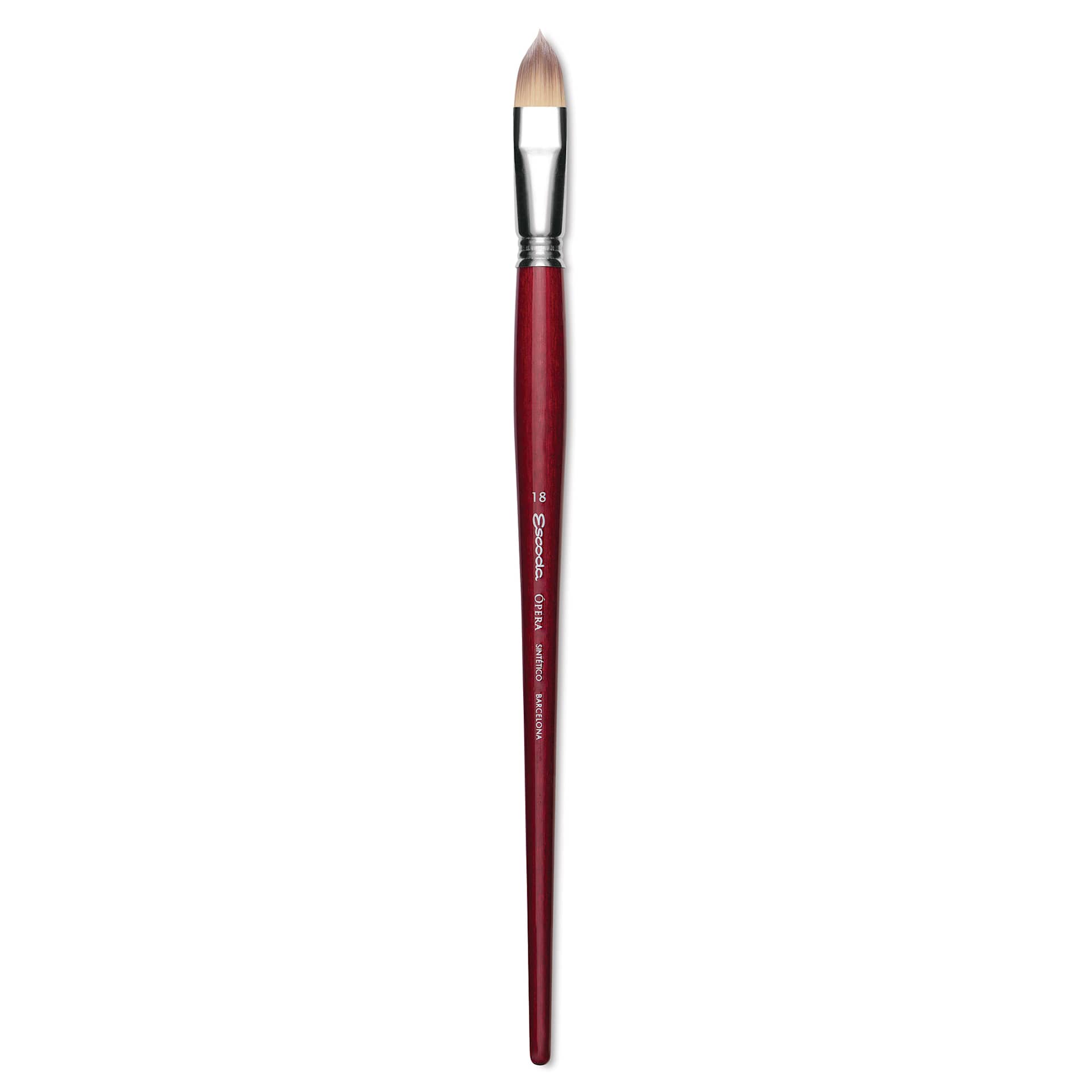 Escoda Opera Takatsu Synthetic Brush - Filbert, Long Handle, Size 18