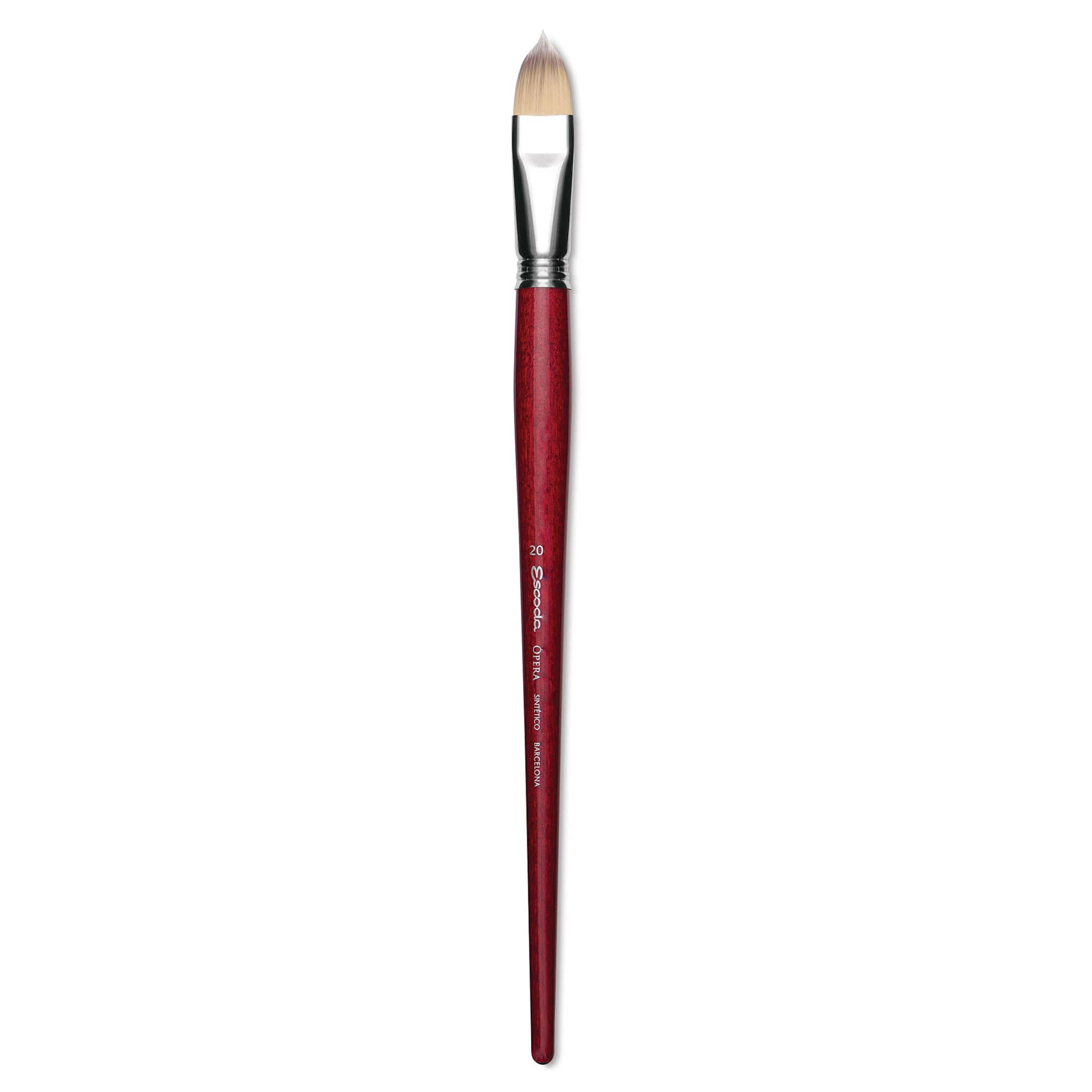 Escoda Opera Takatsu Synthetic Brush - Filbert, Long Handle, Size 20