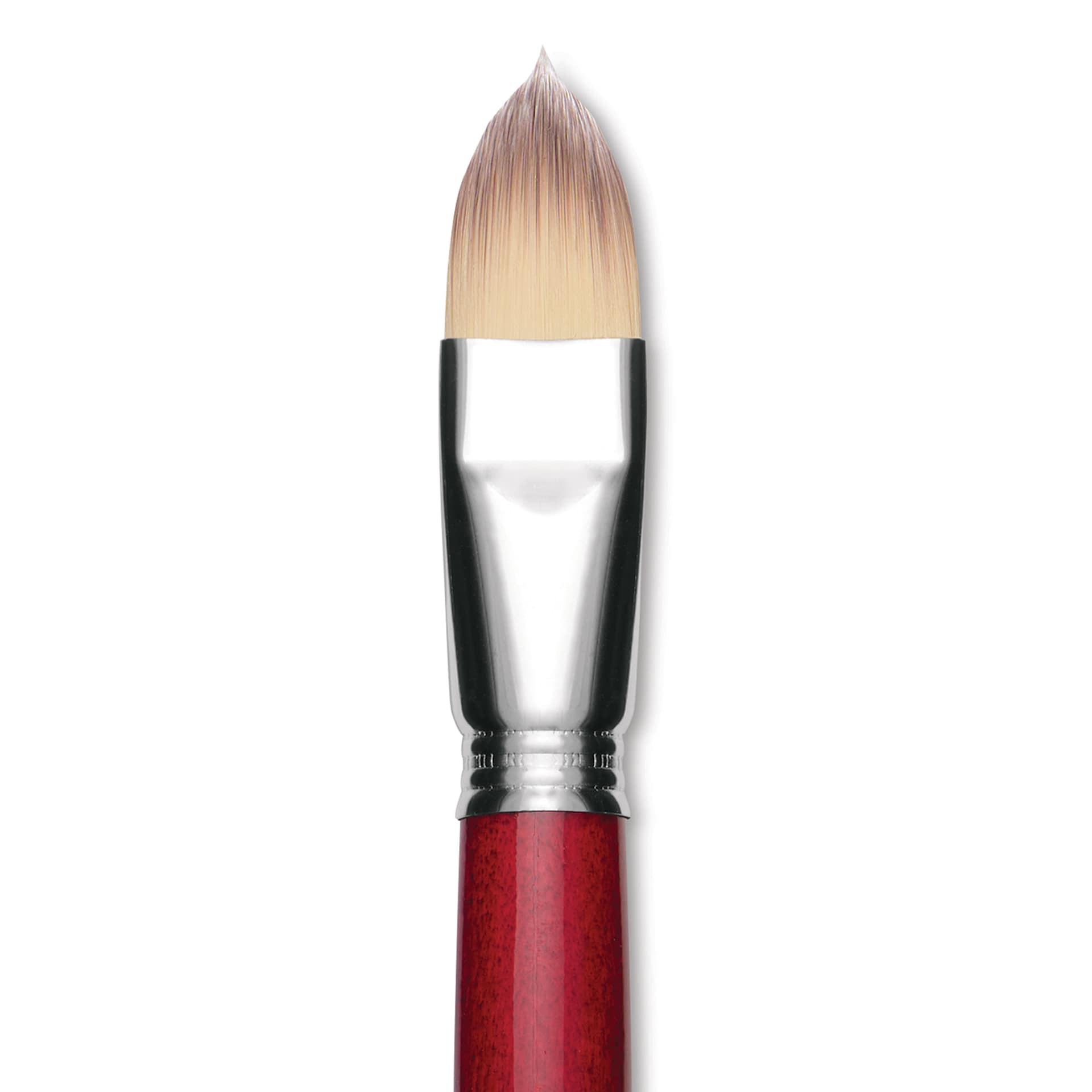 Escoda Opera Takatsu Synthetic Brush - Filbert, Long Handle, Size 24 (Close-up of brush)