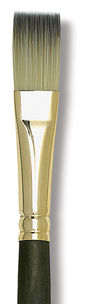 Princeton Umbria Brush - Flat, Short Handle, Size 6 close up