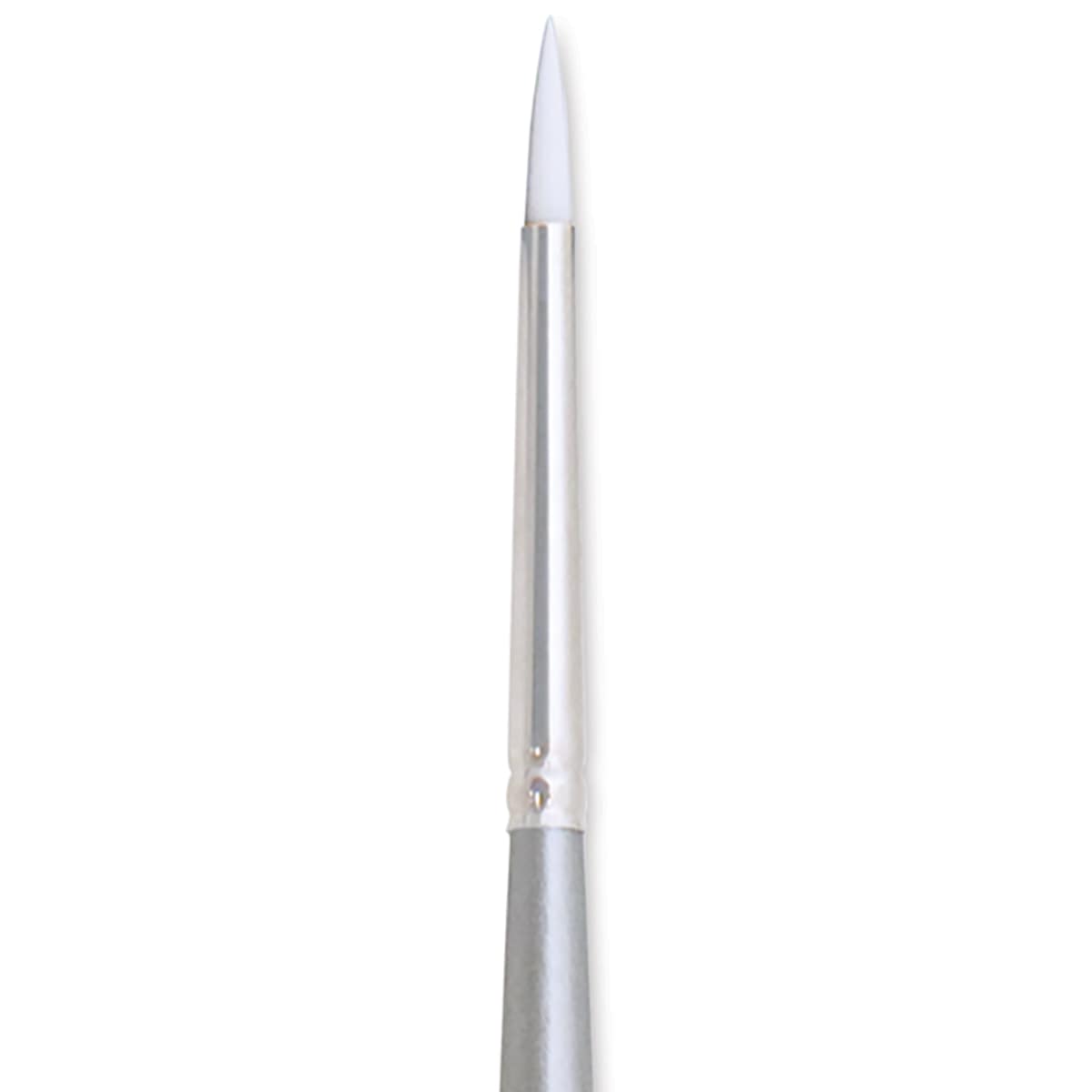 Silver Brush Silverwhite Synthetic Brush - Round, Long Handle, Size 0 close up