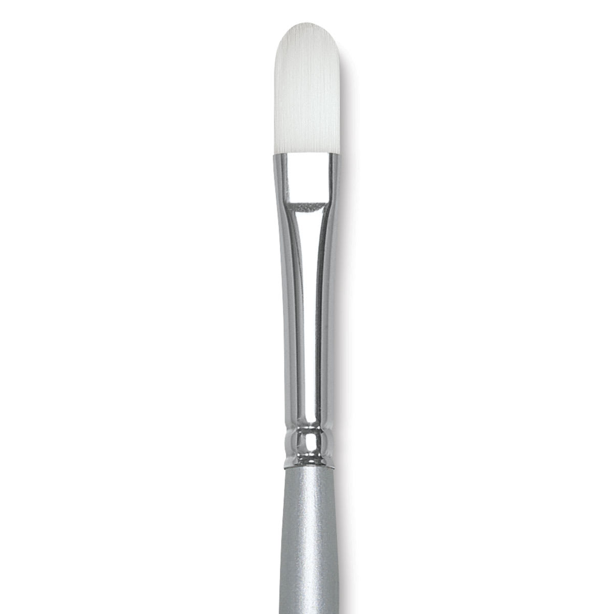 Silver Brush Silverwhite Synthetic Brush - Filbert, Long Handle, Size 4 close up