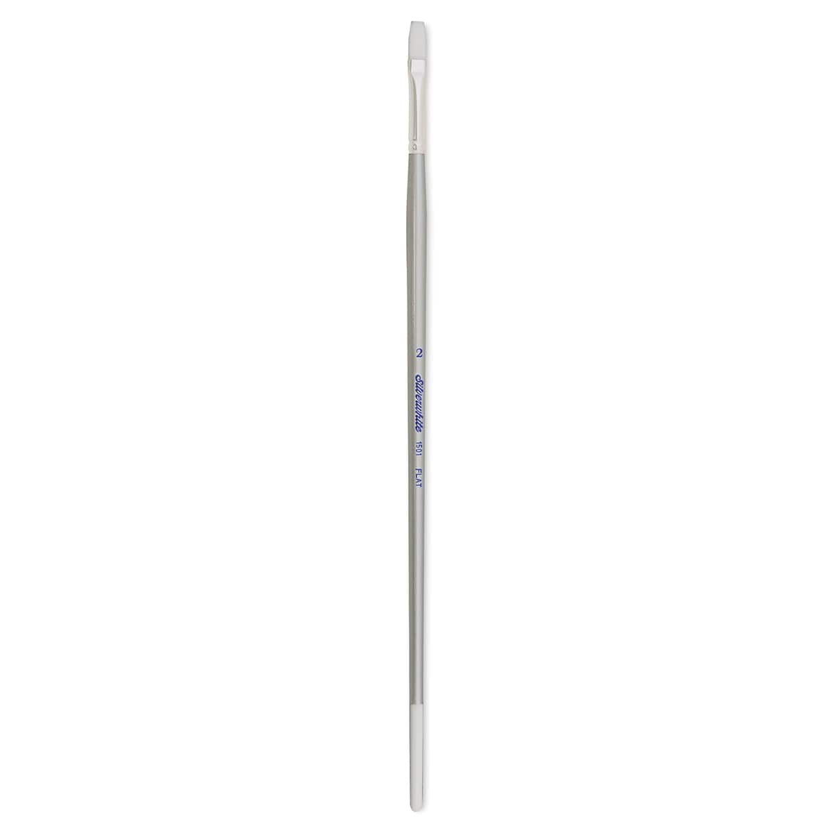Silver Brush Silverwhite Synthetic Brush - Flat, Long Handle, Size 2
