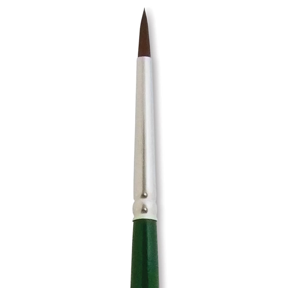 Silver Brush Ruby Satin Synthetic Brush - Round, Size 1, Long Handle close-up