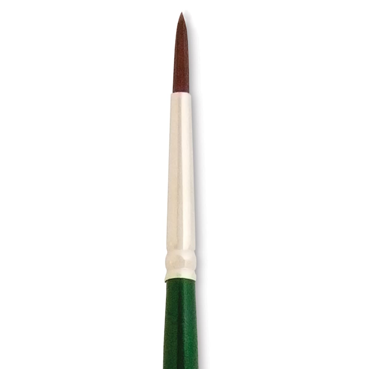 Silver Brush Ruby Satin Synthetic Brush - Round, Size 2, Long Handle close-up