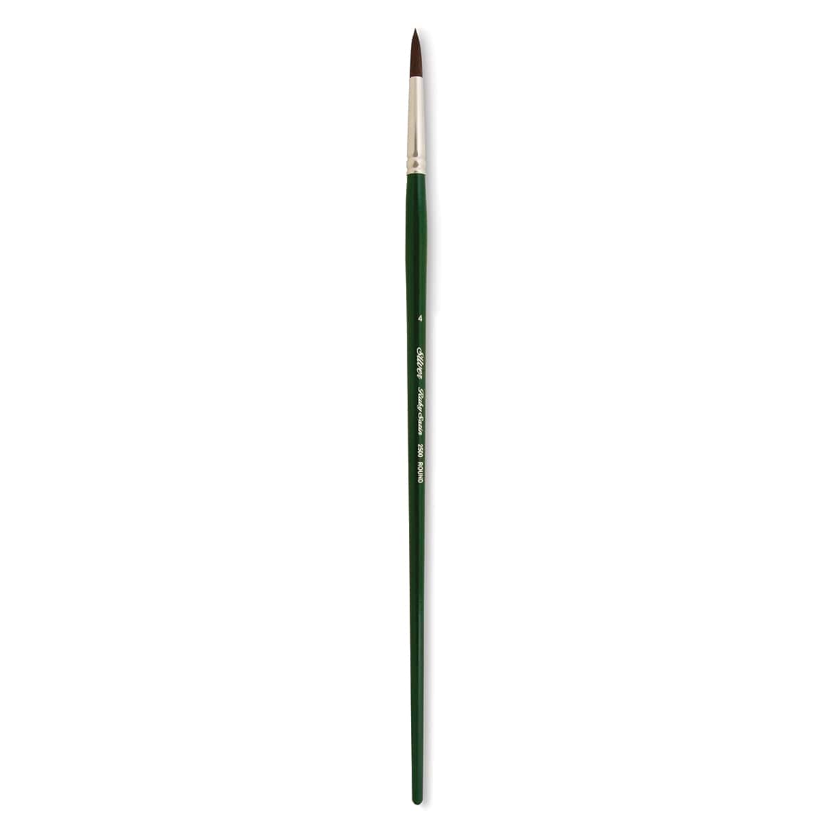 Silver Brush Ruby Satin Synthetic Brush - Round, Size 4, Long Handle