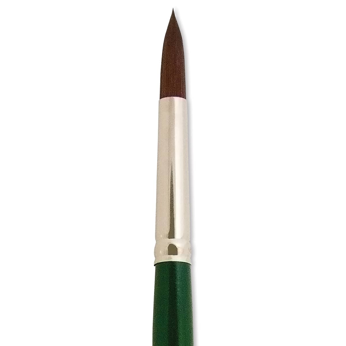 Silver Brush Ruby Satin Synthetic Brush - Round, Size 6, Long Handle close-up