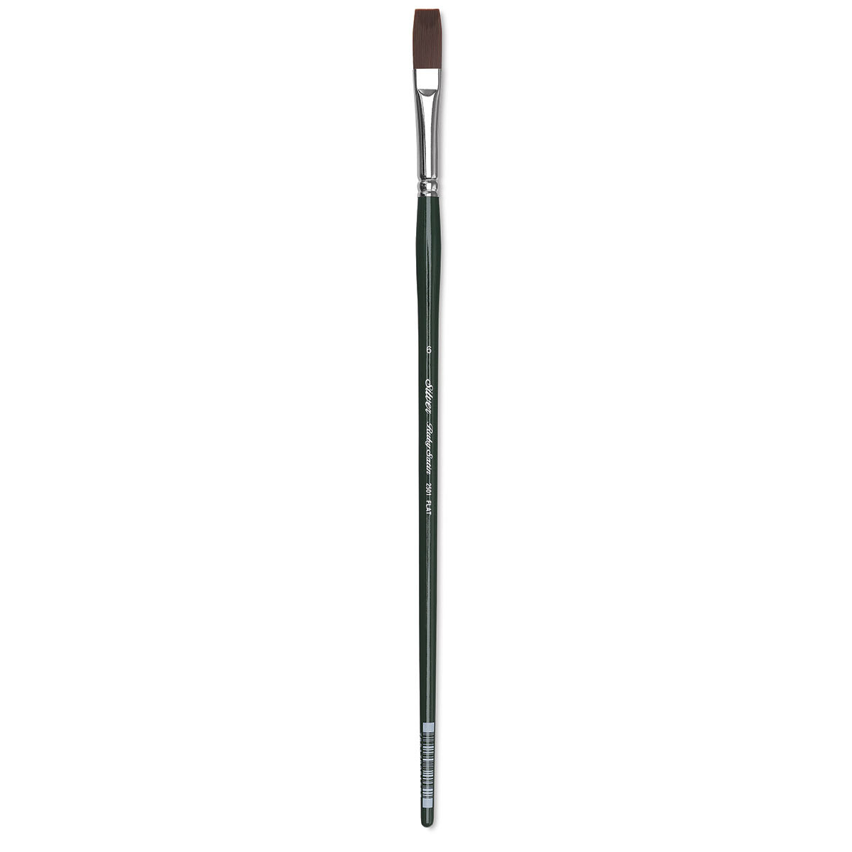 Silver Brush Ruby Satin Synthetic Brush - Flat, Size 6, Long Handle