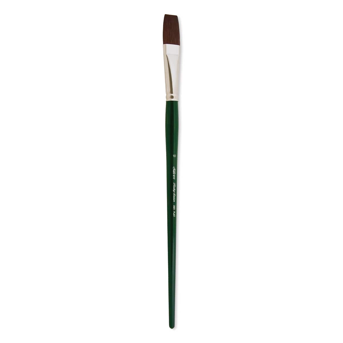 Silver Brush Ruby Satin Synthetic Brush - Flat, Size 10, Long Handle