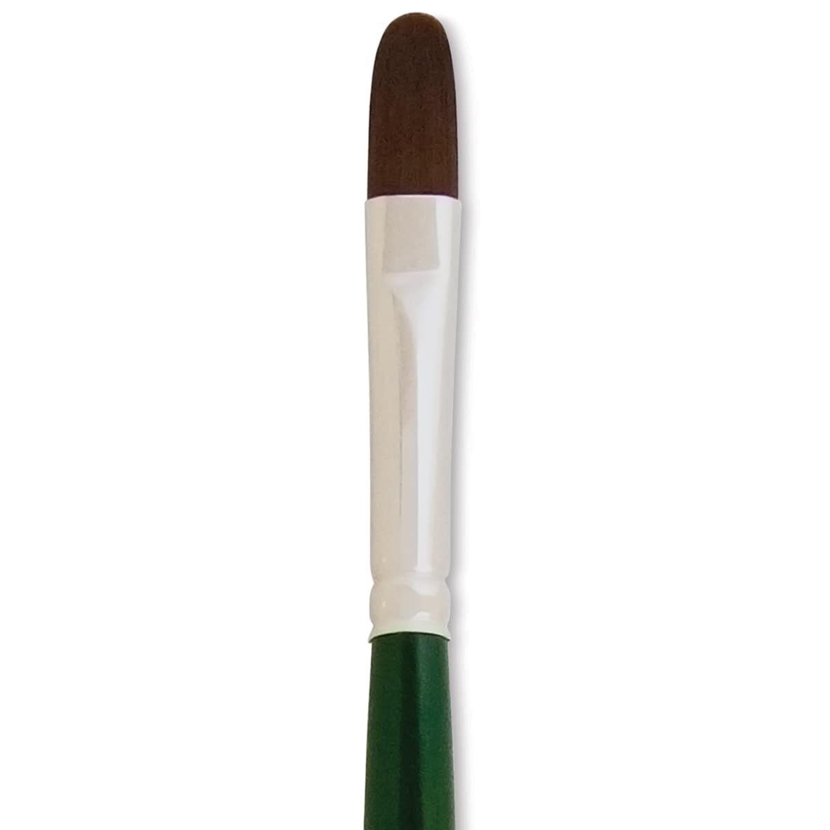 Silver Brush Ruby Satin Synthetic Brush - Filbert, Size 4, Long Handle close-up