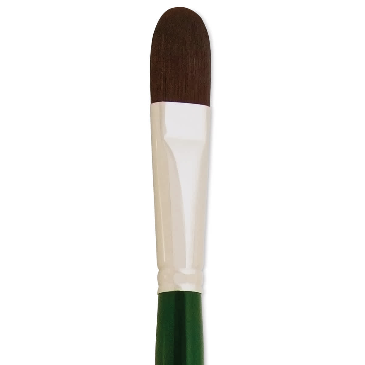 Silver Brush Ruby Satin Synthetic Brush - Filbert, Size 10, Long Handle close-up