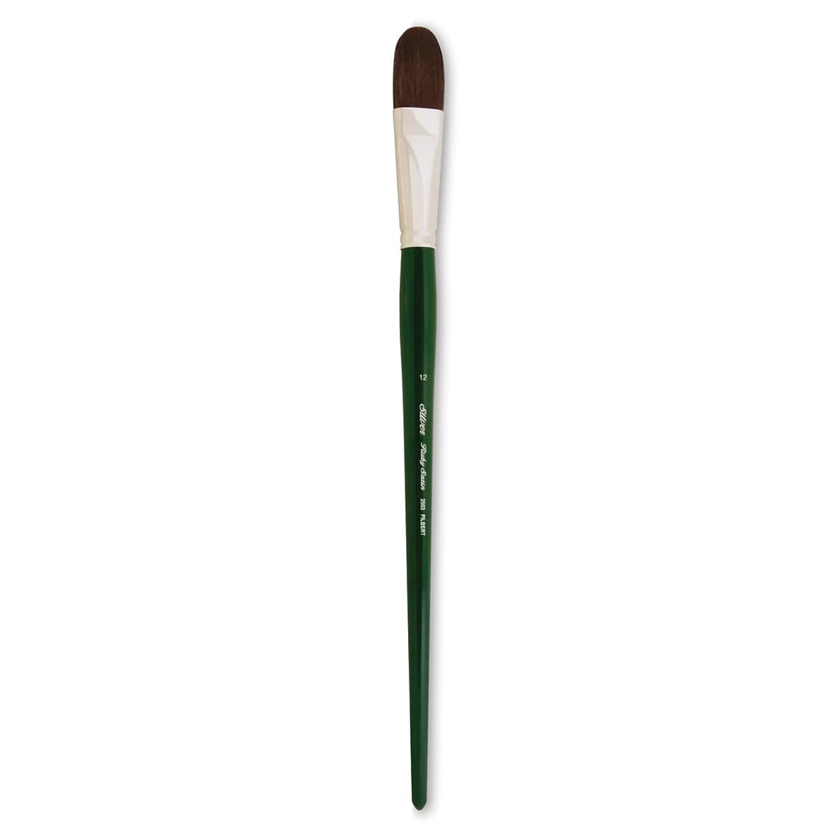 Silver Brush Ruby Satin Synthetic Brush - Filbert, Size 12, Long Handle
