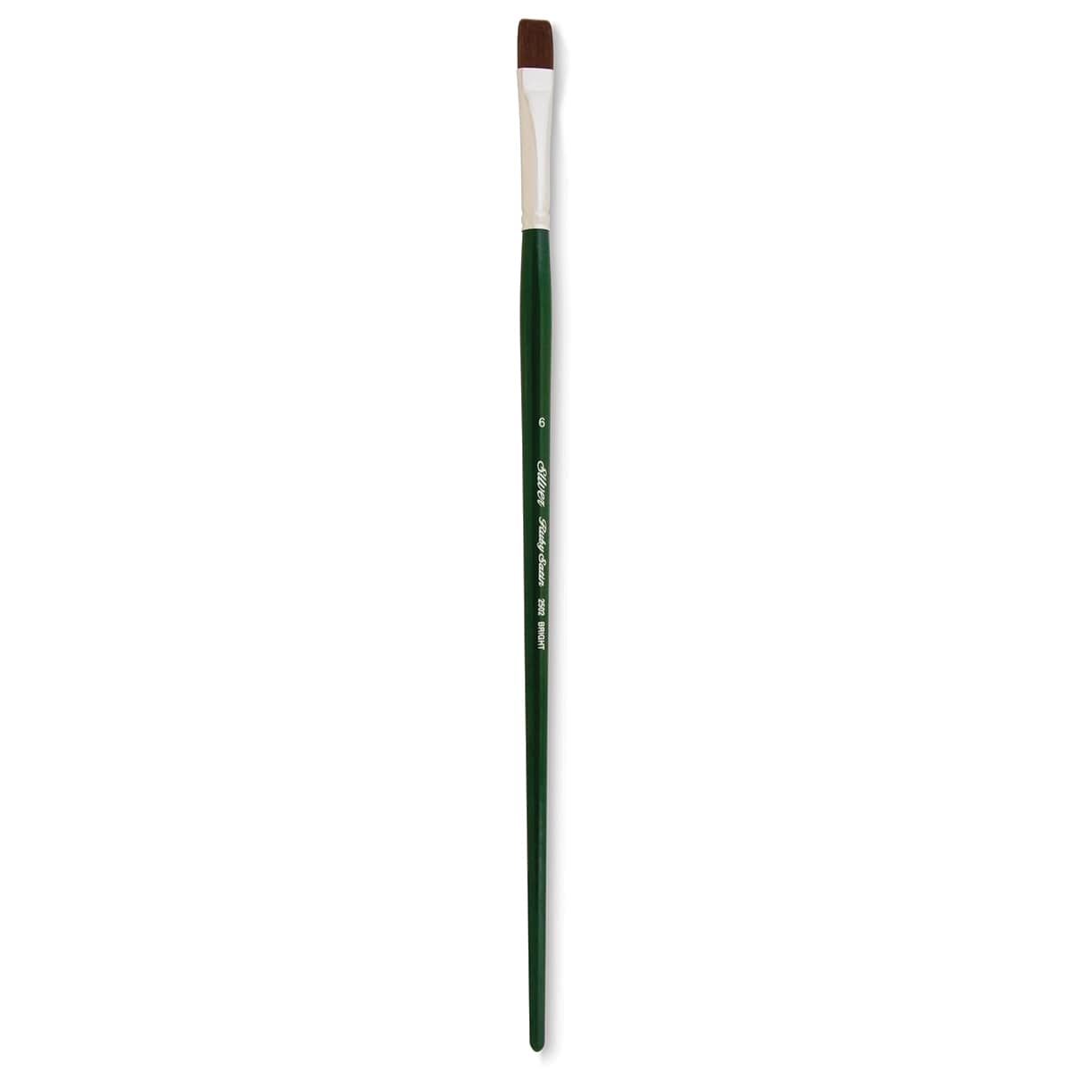 Silver Brush Ruby Satin Synthetic Brush - Bright, Size 6, Long Handle