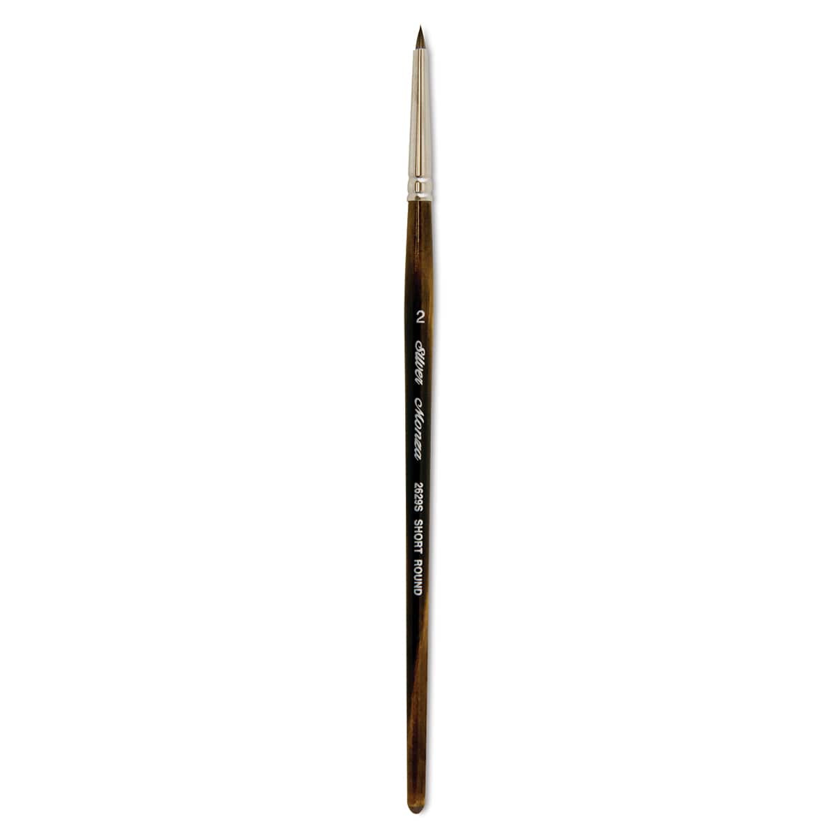 Silver Brush Monza Synthetic Mongoose Artist Brush - Short Round, Size 2