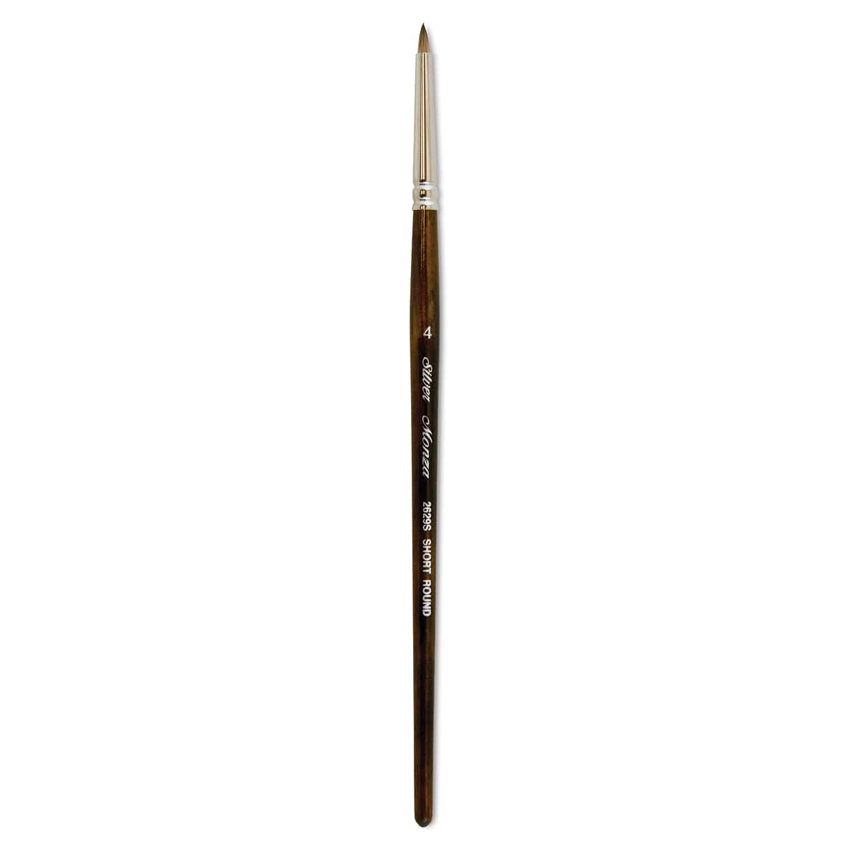 Silver Brush Monza Synthetic Mongoose Artist Brush - Short Round, Size 4