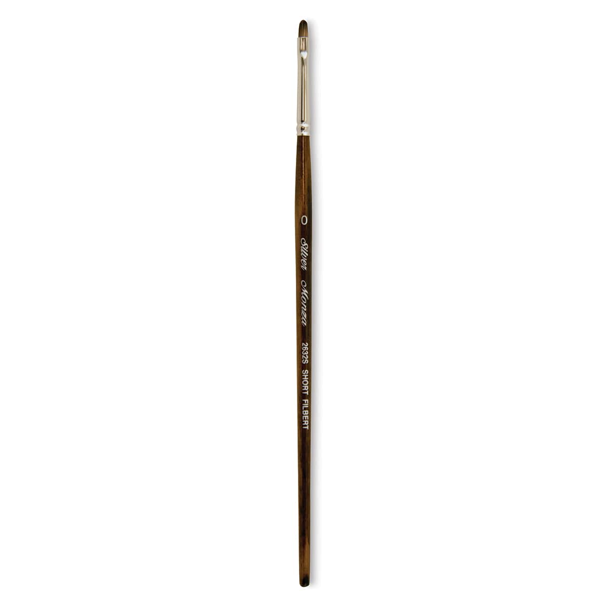 Silver Brush Monza Synthetic Mongoose Artist Brush - Short Filbert, Size 0