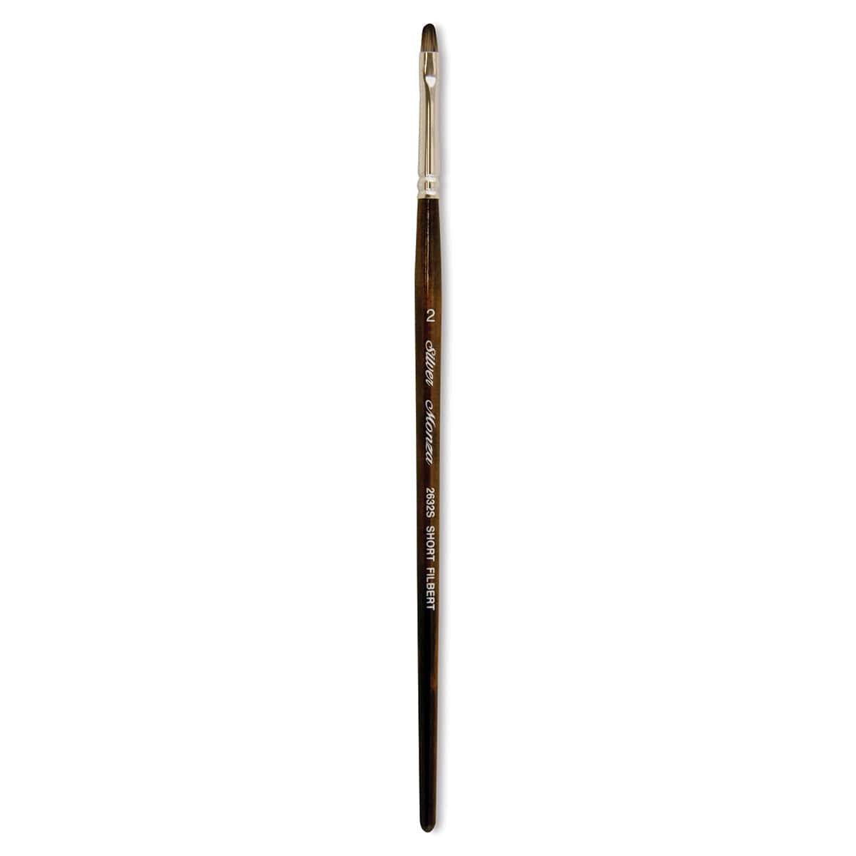 Silver Brush Monza Synthetic Mongoose Artist Brush - Short Filbert, Size 2