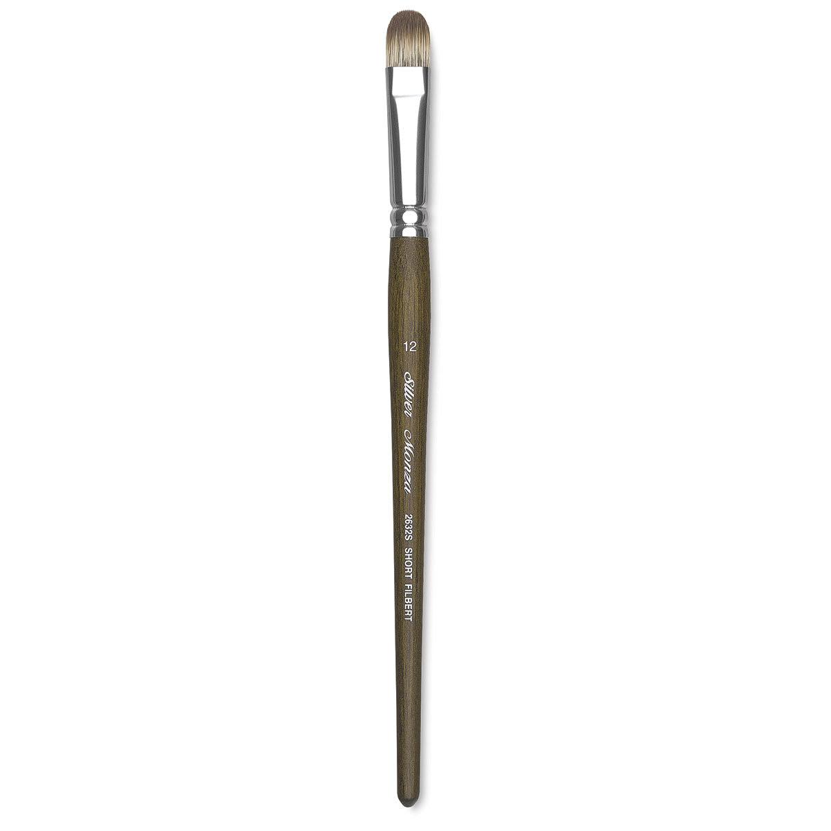 Silver Brush Monza Synthetic Mongoose Artist Brush - Short Filbert, Size 12