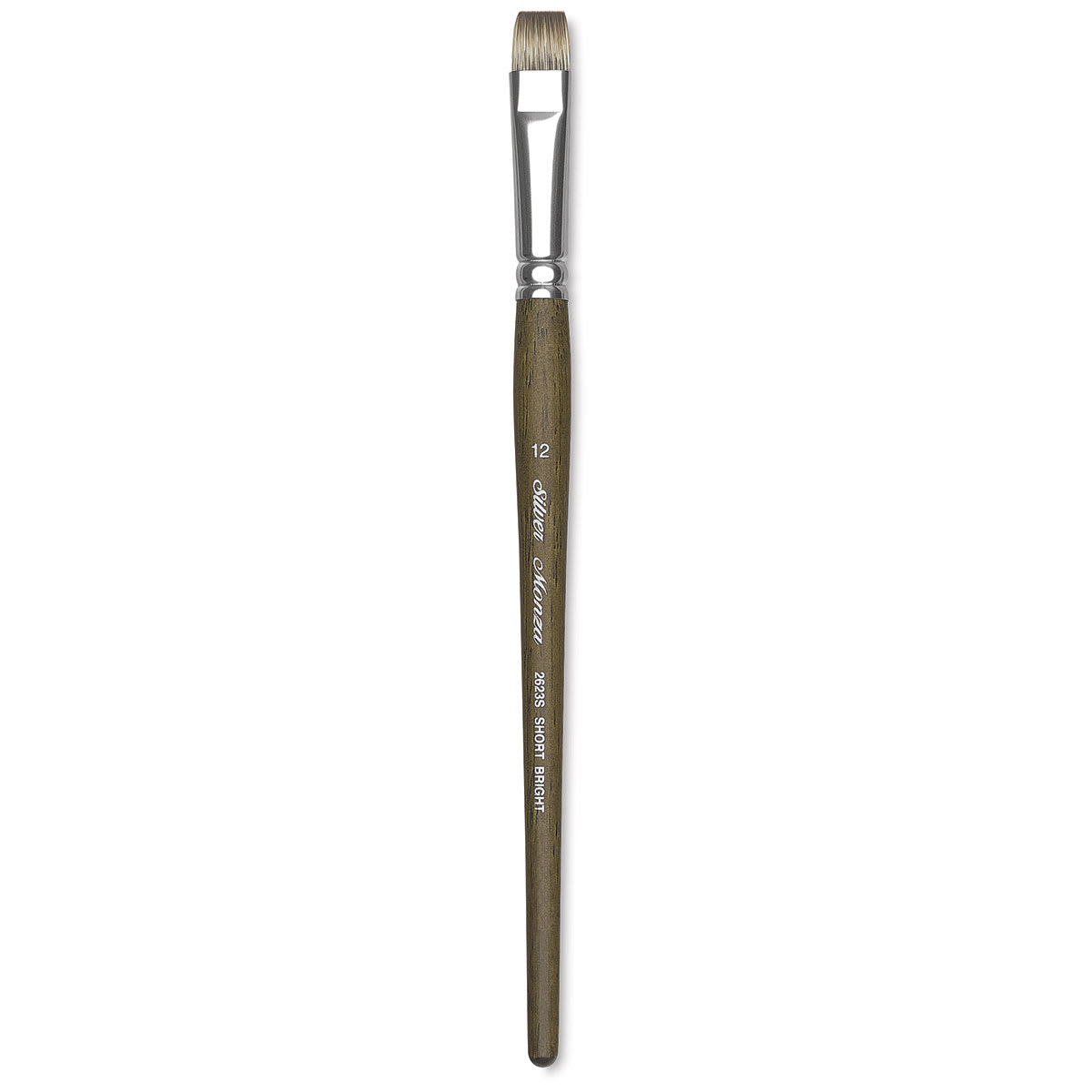 Silver Brush Monza Synthetic Mongoose Artist Brush - Short Bright, Size 12
