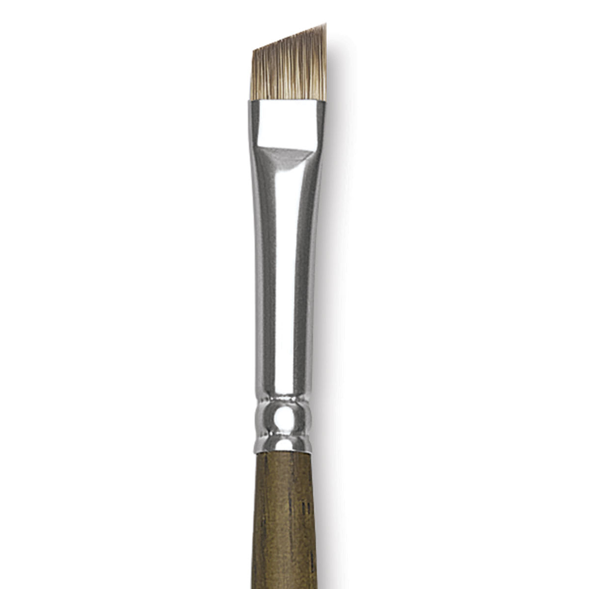 Silver Brush Monza Synthetic Mongoose Artist Brush - Short Angle, Short Handle, Size 1/4" close up