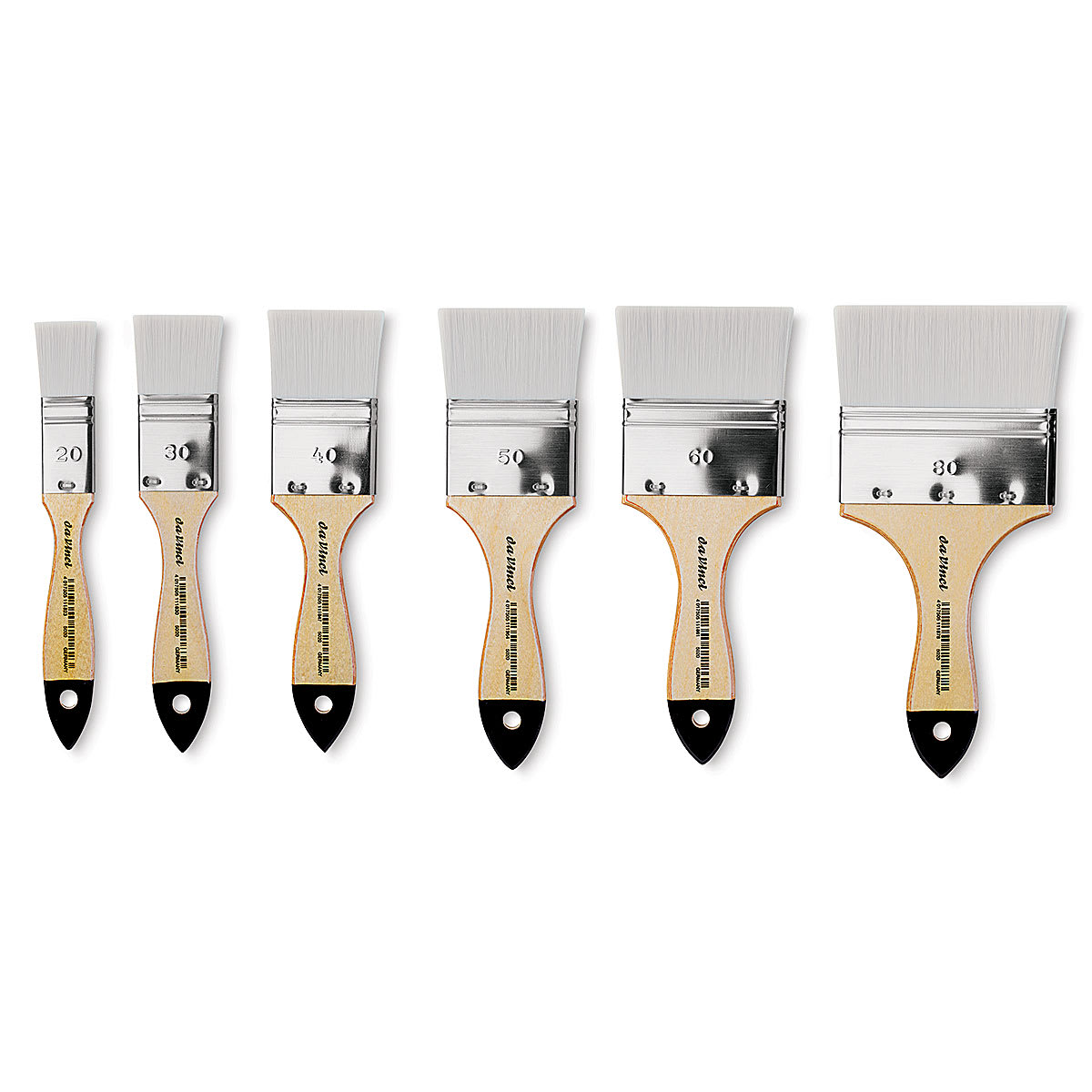 Da Vinci Top Acryl Synthetic Brushes- Assorted sizes of Mottler brushes shown