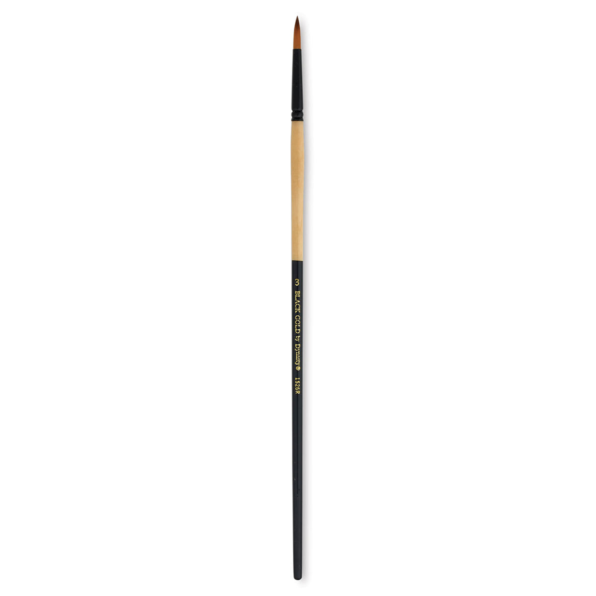 Dynasty Black Gold Brush - Round, Long Handle, Size 3