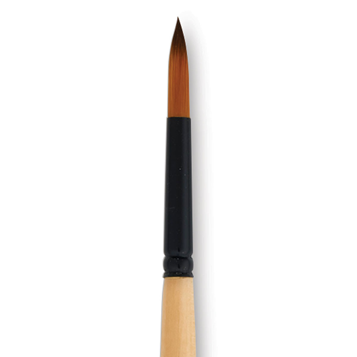 Dynasty Black Gold Brush - Round, Long Handle, Size 6 close up