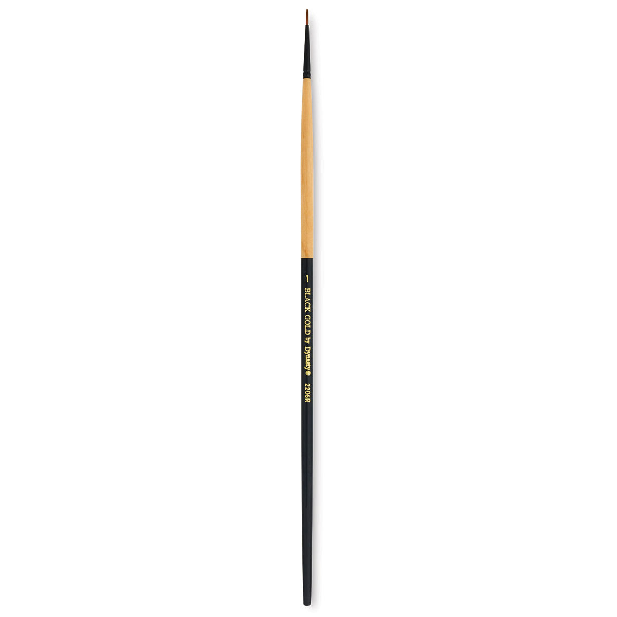 Dynasty Black Gold Brush - Fine Round, Long Handle, Size 1