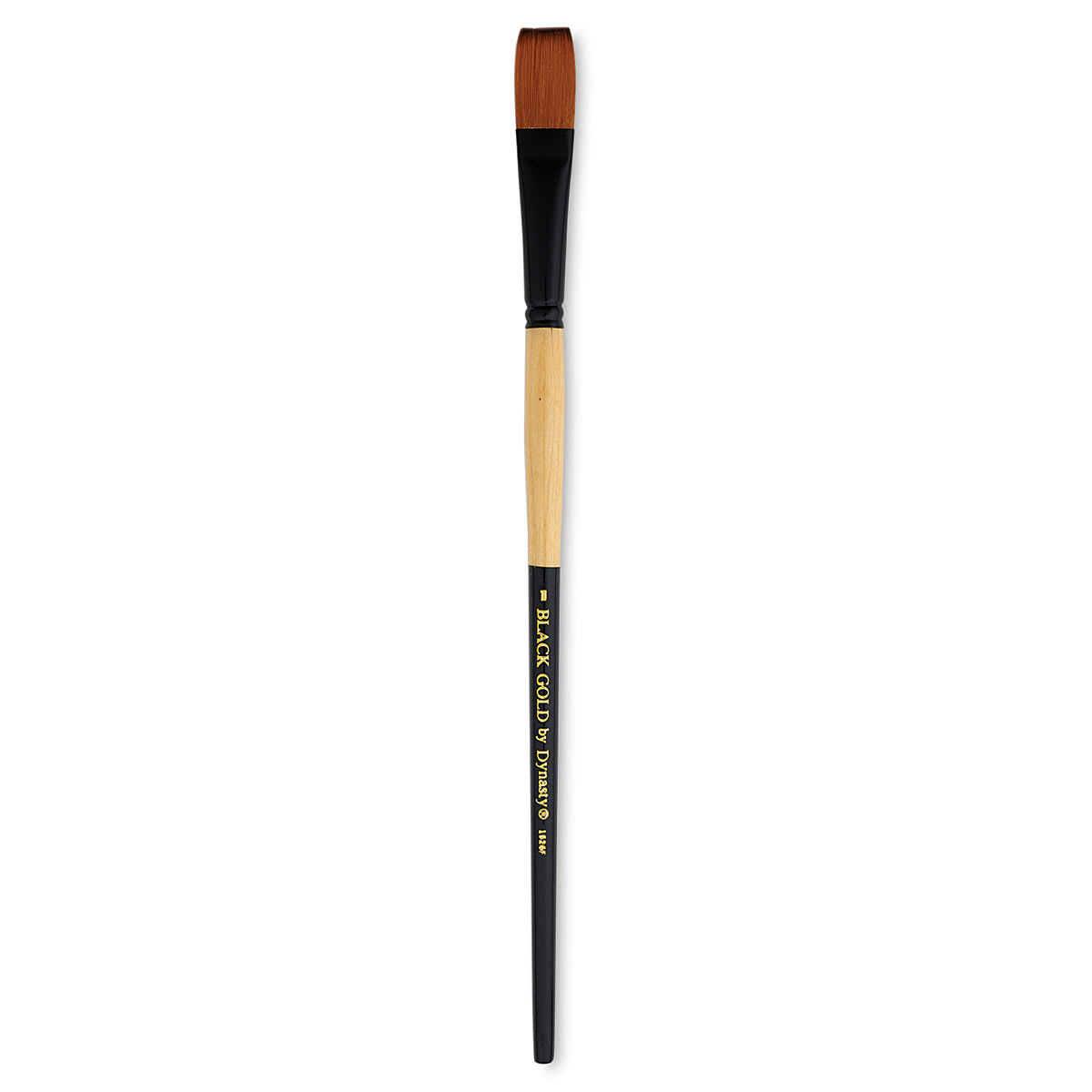 Dynasty Black Gold Brush - Flat, Long Handle, Size 10