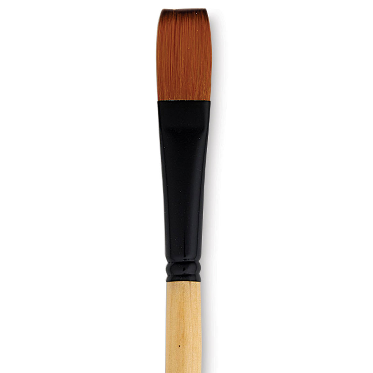 Dynasty Black Gold Brush - Flat, Long Handle, Size 10 close up