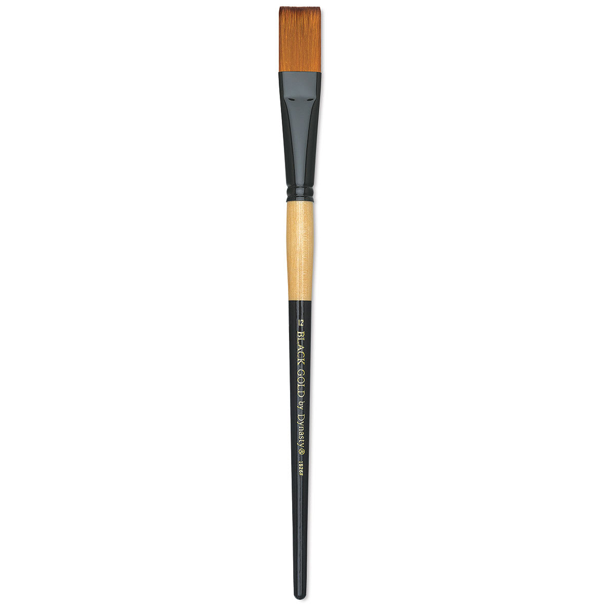 Dynasty Black Gold Brush - Flat, Long Handle, Size 12
