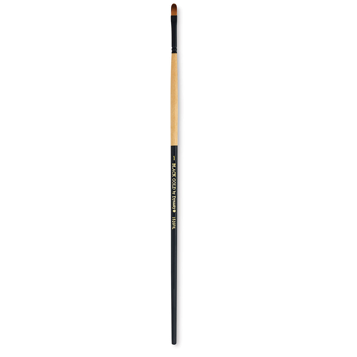 Dynasty Black Gold Brush - Filbert, Long Handle, Size 1