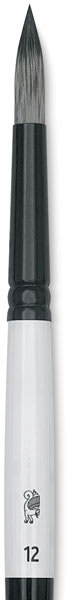 Winsor & Newton Artists' Acrylic Brushes - Closeup of Round, Long Handle