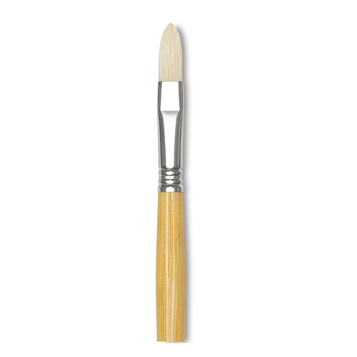 Escoda Clasico Chungking White Bristle - Single Filbert Brush shown upright