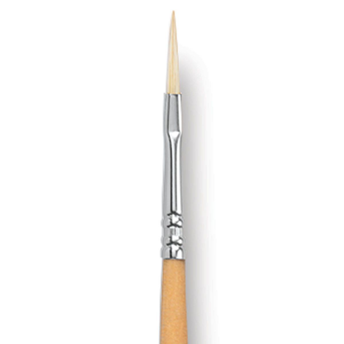 Escoda Clasico Chungking White Bristle Brush - Long Filbert, Long Handle, Size 2 close up