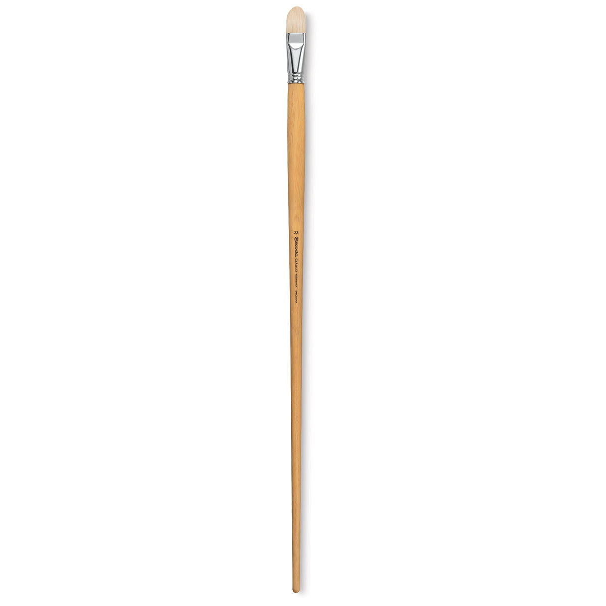 Escoda Clasico Chungking White Bristle Brush - Filbert, Extra Long Handle, Size 22