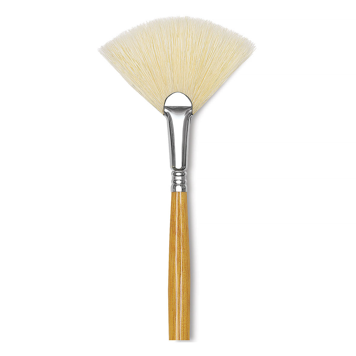 Escoda Clasico Chungking White Bristle - Single Fan Brush shown upright
