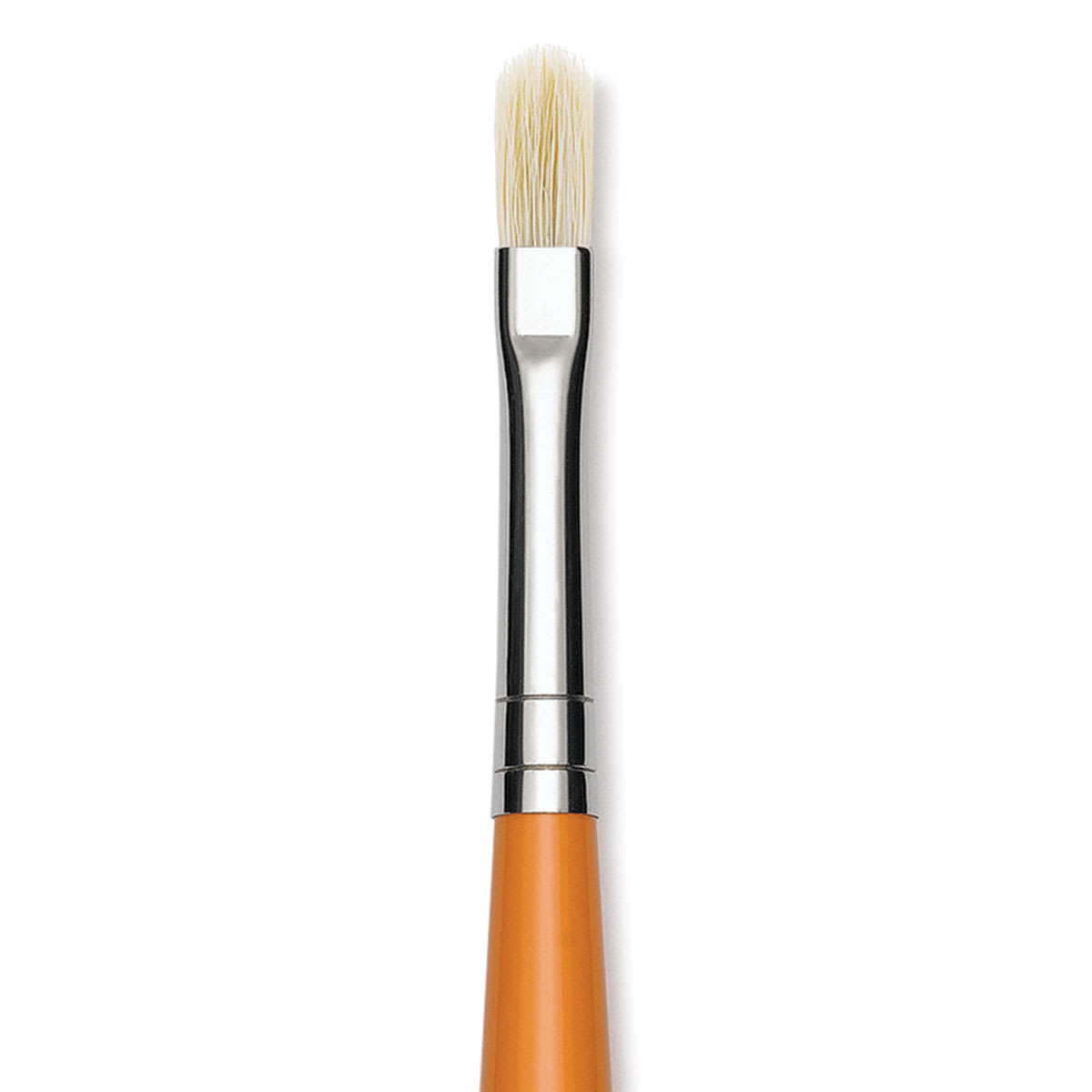 Isabey Chungking Interlocking Bristle Brush - Filbert, Long Handle, Size 2 close up