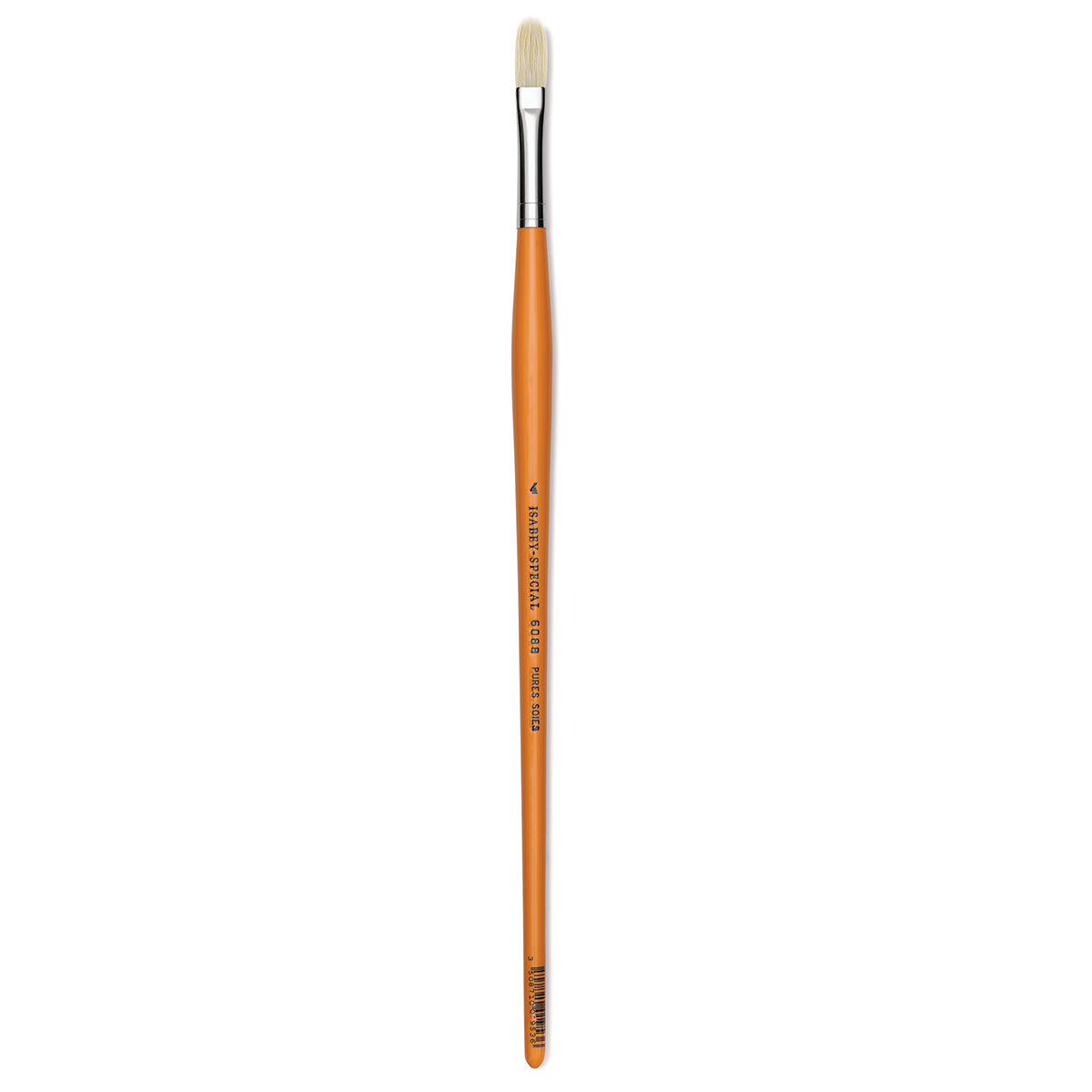 Isabey Chungking Interlocking Bristle Brush - Filbert, Long Handle, Size 4