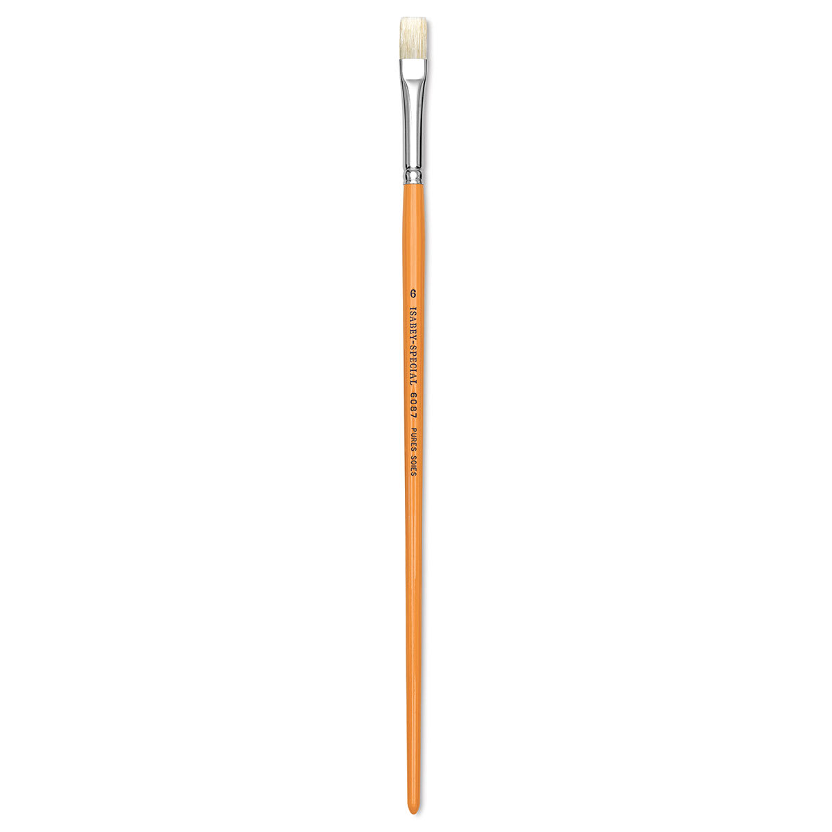 Isabey Chungking Interlocking Bristle Brush - Bright, Long Handle, Size 6