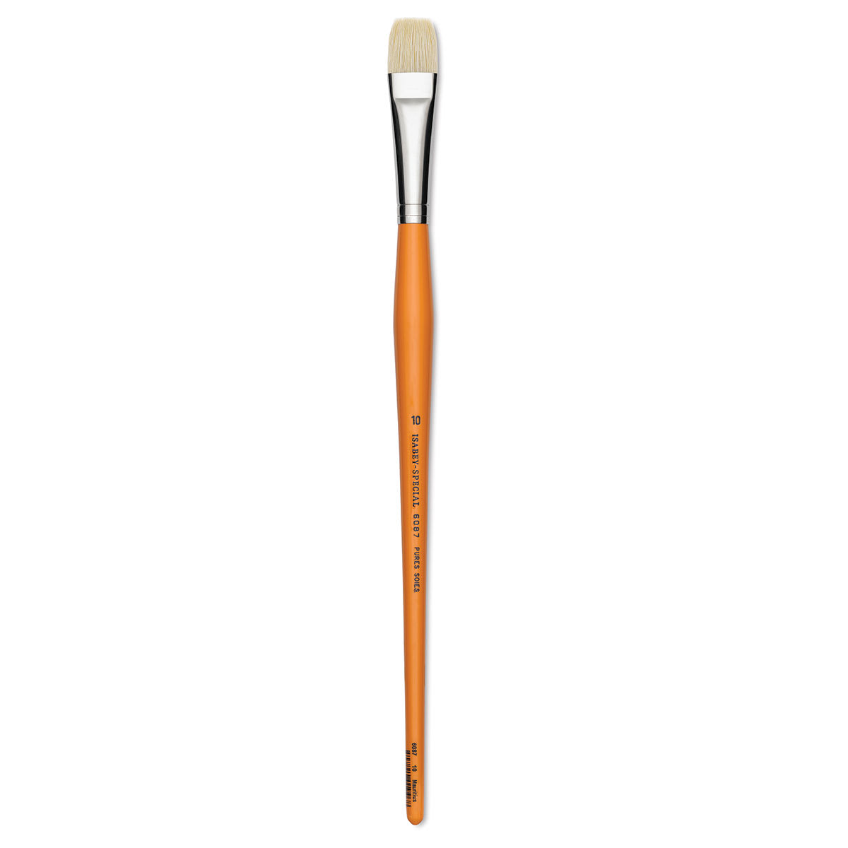 Isabey Chungking Interlocking Bristle Brush - Bright, Long Handle, Size 10