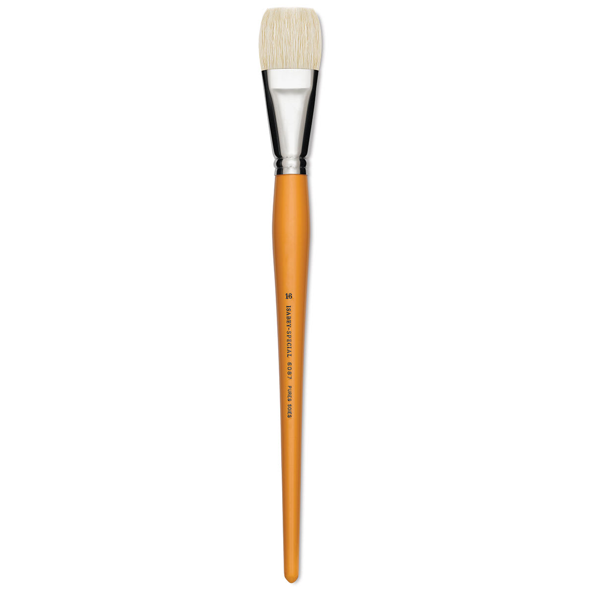 Isabey Chungking Interlocking Bristle Brush - Bright, Long Handle, Size 16