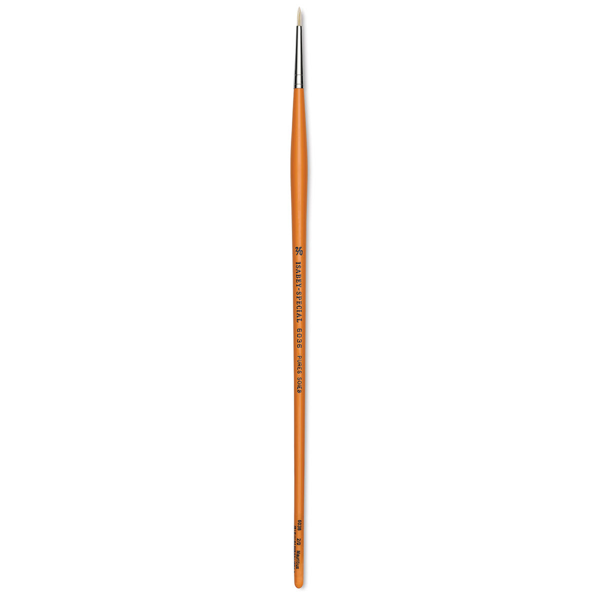 Isabey Chungking Interlocking Bristle Brush - Round, Long Handle, Size 2/0